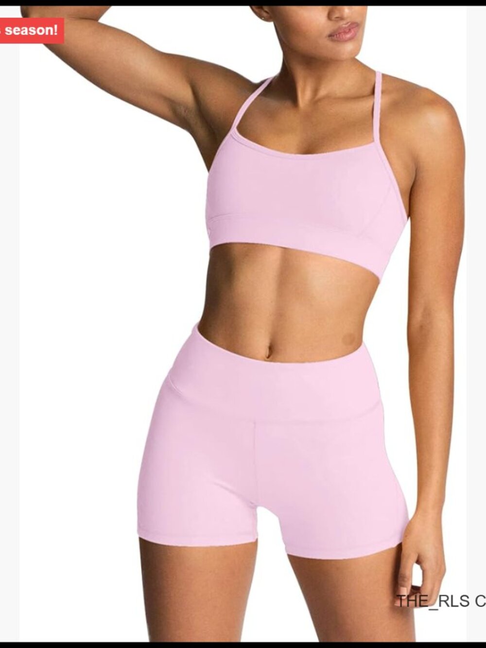 Nylon Spandex Workout Set High Waisted Biker Shorts Sports Bra
